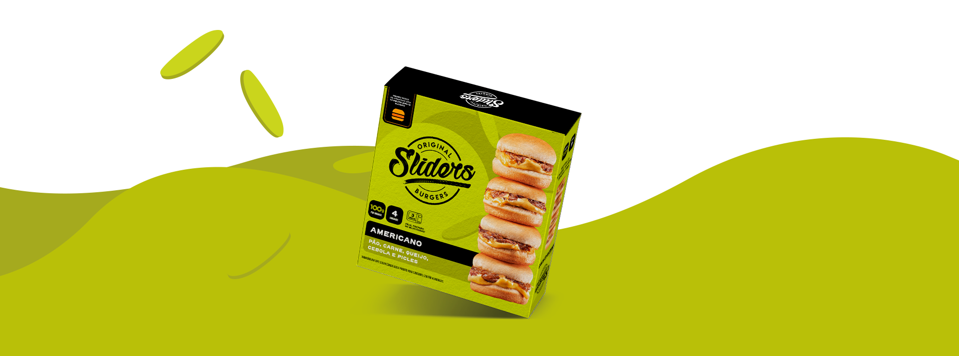 embalagens de sliders sabor americano